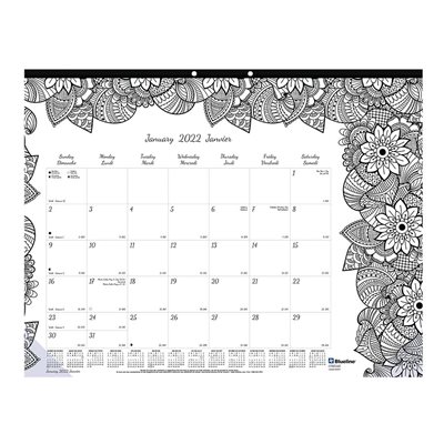 DoodlePlan™ Monthly Desk Pad Calendar (2027)